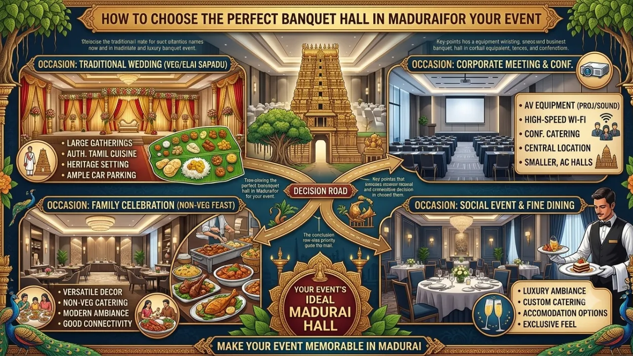Banquet hall in Madurai for weddings and special events
